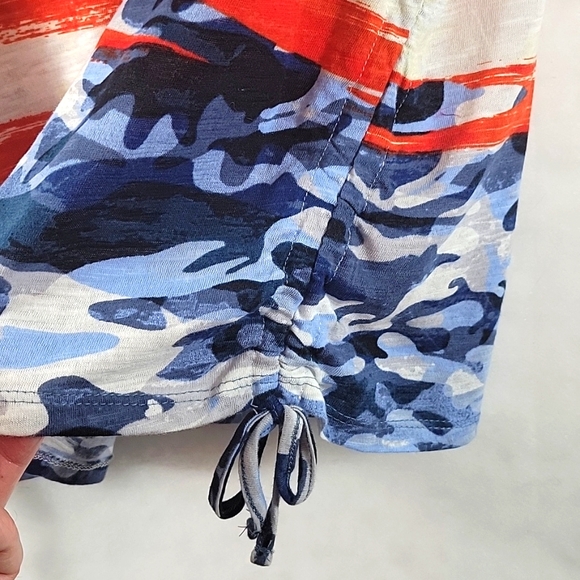 NWT Onque Casual Patriotic Rhinestone Embellished Dolman Short Sleeve Top Size M - Picture 6 of 7